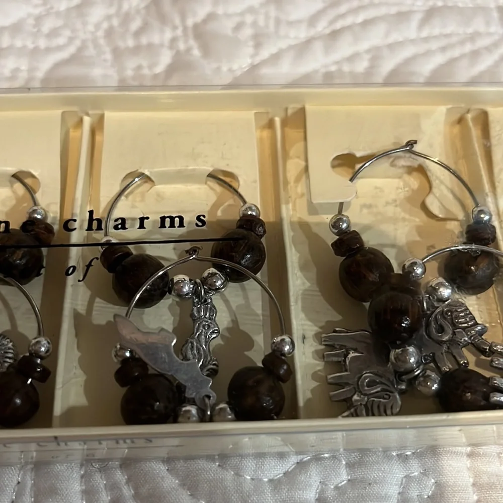 Wish wine bottle stopper and wine charms, set‎ of 8, new